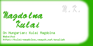 magdolna kulai business card